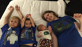 My Family in Dr Who/Disney Crossover shirts.