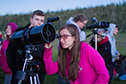 Looking in a telescope
